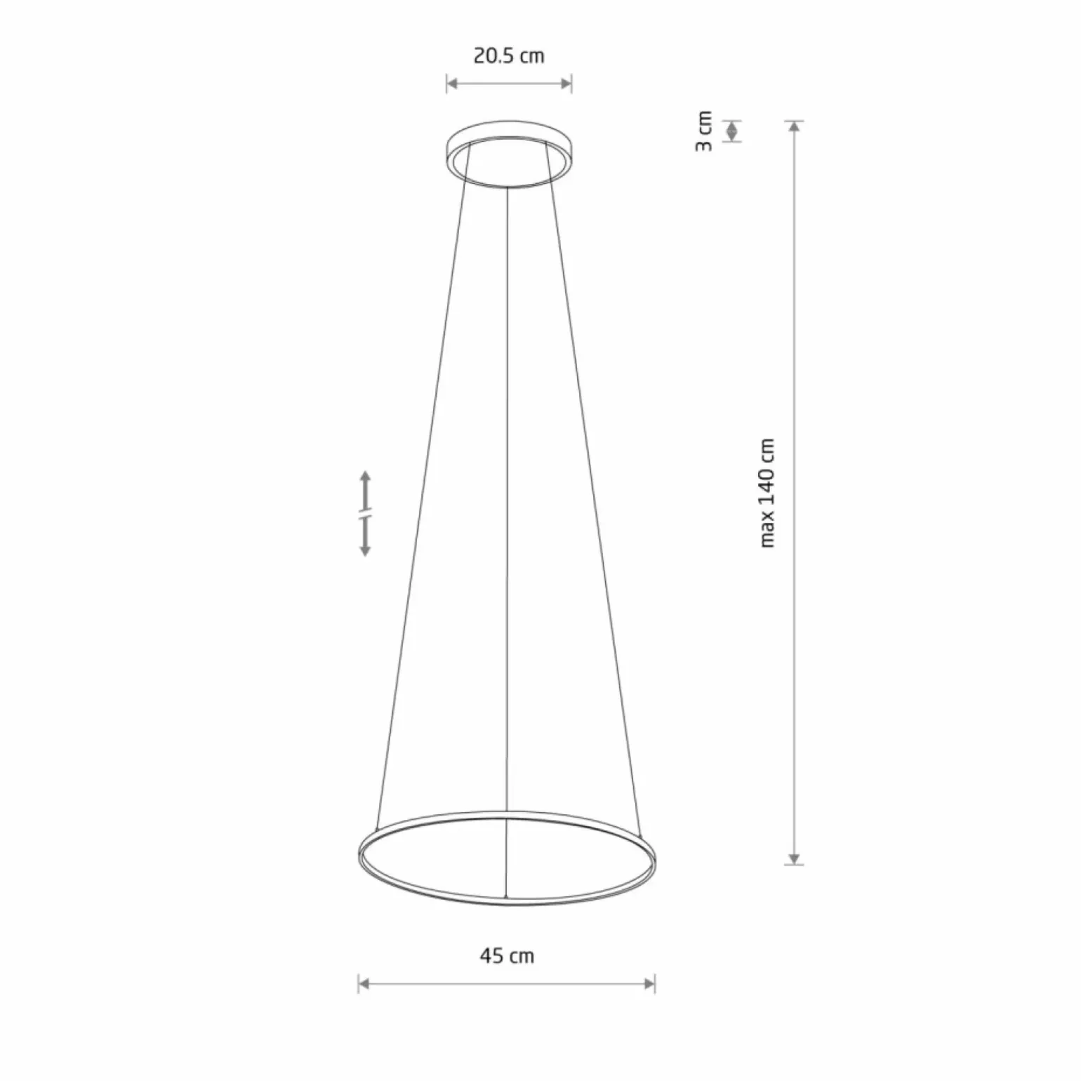 Best Sale Geometryczna lampa wisząca LED 3000K ⌀45cm 10813 CIRCOLO LED | Kaja Żyrandole Nowoczesne