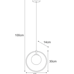 Clearance Geometryczna lampa wisząca z pojedynczym kloszem K-3835 z serii NEO Żyrandole Nowoczesne