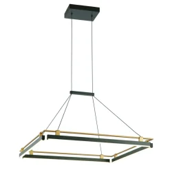 Cheap Geometryczna lampa wisząca LED PND-54638S-44W-3K-BK-GD MERLOT | Kaja Żyrandole Nowoczesne
