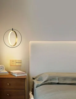 Cheap Geometryczna lampa wisząca LED do sypialni WF 6134-0110 VALLA | Kaja Żyrandole Nowoczesne