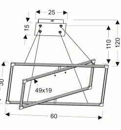 Cheap Geometryczna, ledowa lampa wisząca A0033-320 KSEROS | Kaja Oświetlenie Żyrandole Nowoczesne
