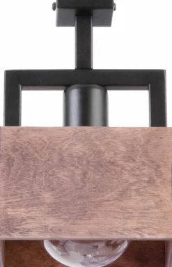 Cheap Geometryczna oprawa sufitowa z dodatkiem drewna SIG 31744 DAKOTA Żyrandole Nowoczesne