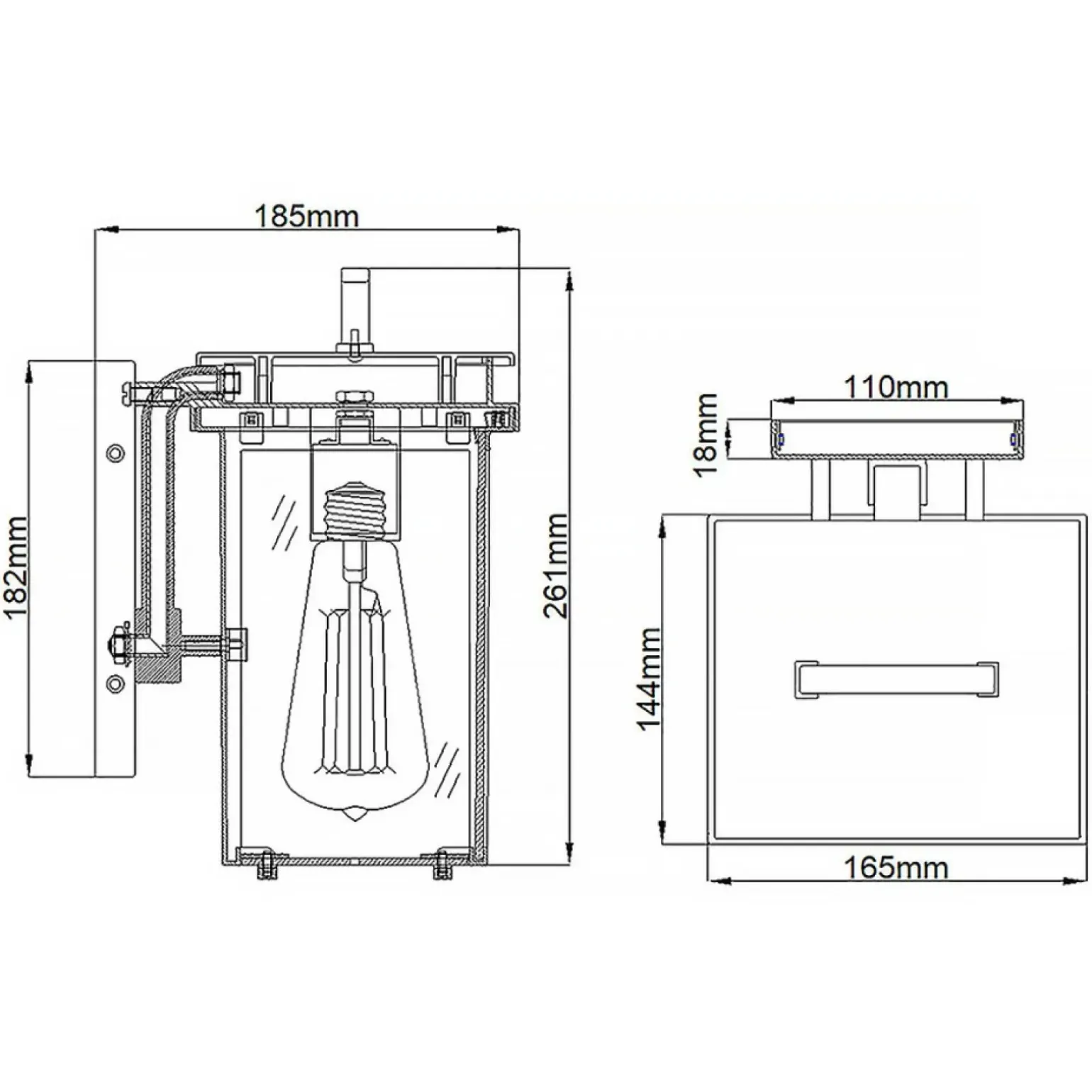 Sklep Kaja Geometryczny kinkiet zewnętrzny FE-GLENVIEW-S z serii GLENVIEW