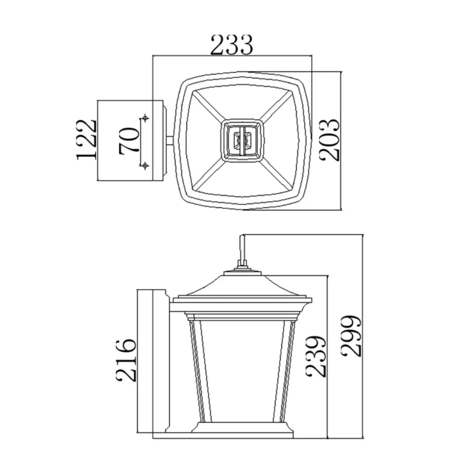 Sklep Kaja Geometryczny kinkiet zewnętrzny, brąz HK-BROMLEY2-S z serii BROMLEY
