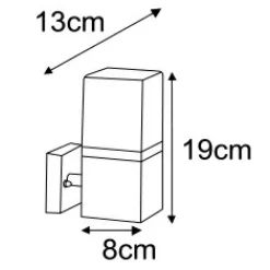 Sklep Kaja Geometryczny, nowoczesny kinkiet ogrodowy K-8140 GENEVA | Kaja