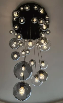 Shop Gigantyczna lampa wisząca na antresolę KP-20 ROTUNDA | Kaja Żyrandole Nowoczesne