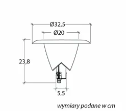 Sklep Kaja Głowica do montażu na słupach Φ55mm 1083-101N z serii BIANCA