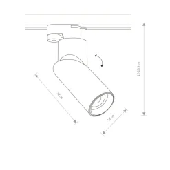 Sklep Kaja Głowica do szynoprzewodu, regulowany kąt 7656 | Kaja Oświetlenie