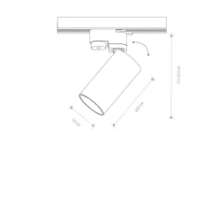 Sklep Kaja Głowica GU10 do szynoprzewodu 1-fazowego 7585 PROFILE MONO | Kaja