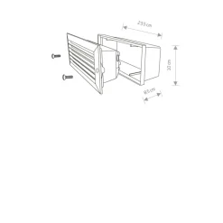 Sklep Kaja Grafitowa lampa ścienna mocowana podtynkowo 4453 ASSAM | Kaja