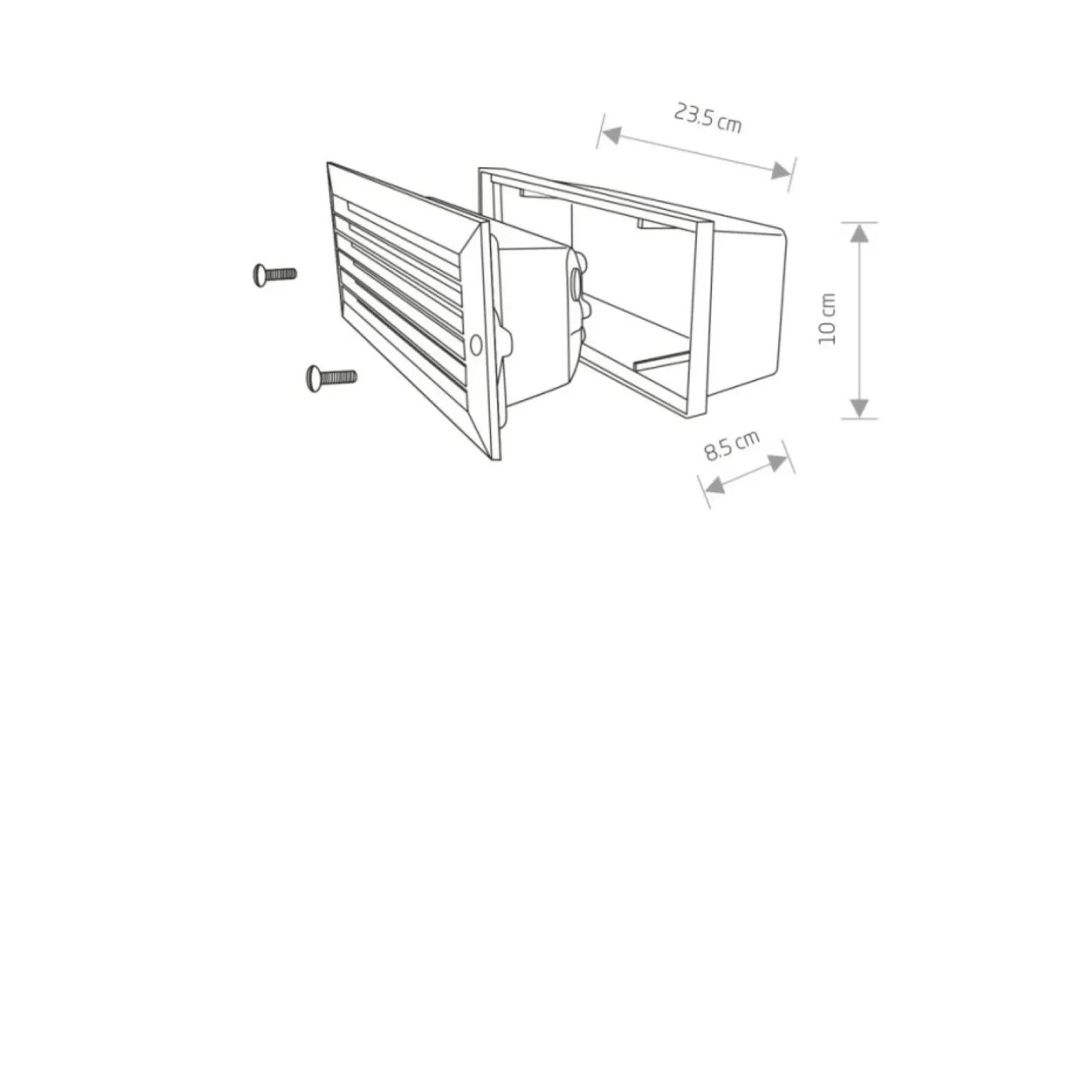 Sklep Kaja Grafitowa lampa ścienna mocowana podtynkowo 4453 ASSAM | Kaja