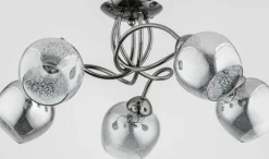Discount Grafitowa lampa sufitowa ze zdobionymi kloszami AL 27195 | Kaja Żyrandole Nowoczesne