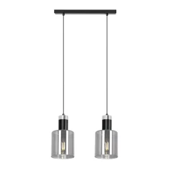 Cheap Grafitowa lampa wisząca, dwa szklane klosze K-5251 z serii BRUS Żyrandole Nowoczesne