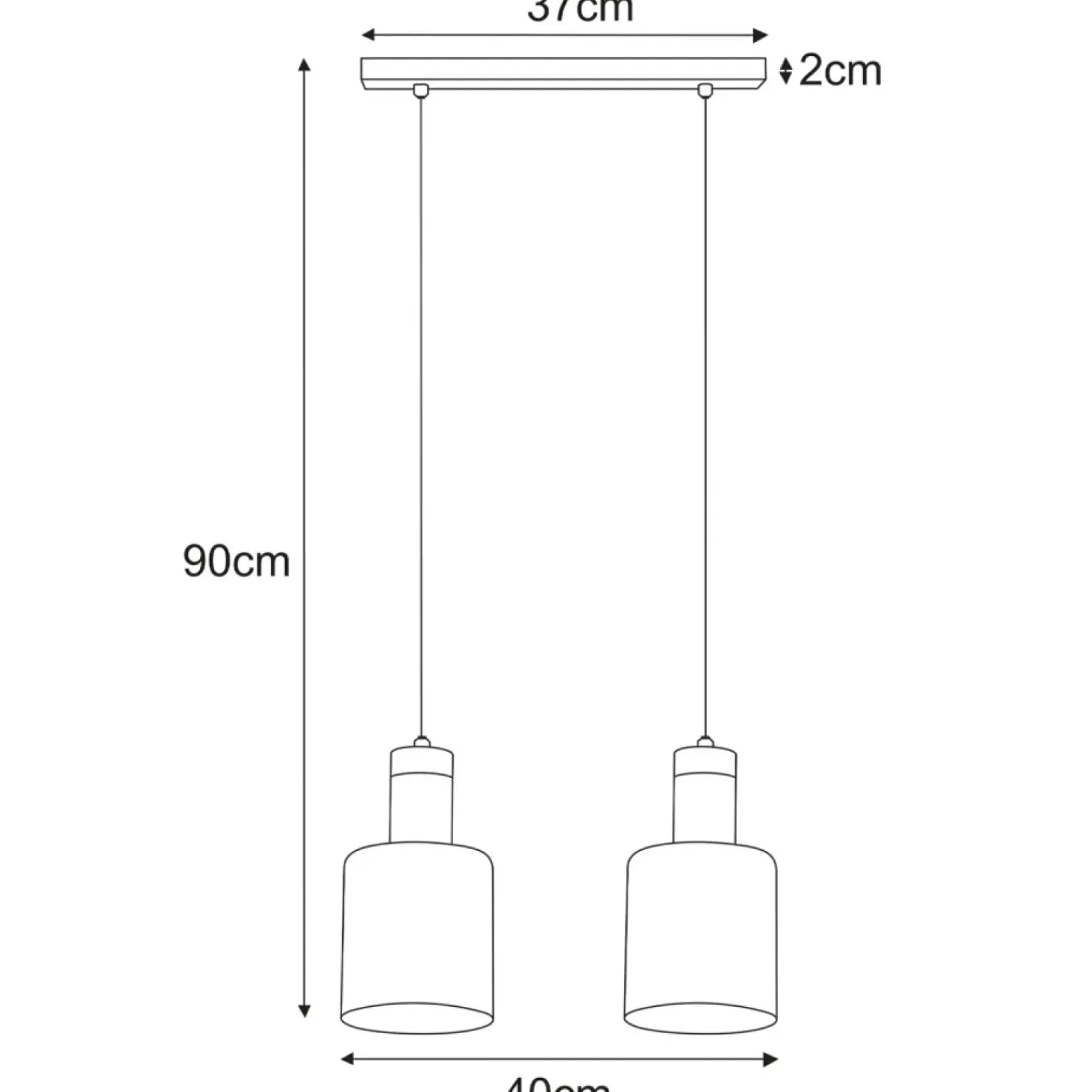 Cheap Grafitowa lampa wisząca, dwa szklane klosze K-5251 z serii BRUS Żyrandole Nowoczesne