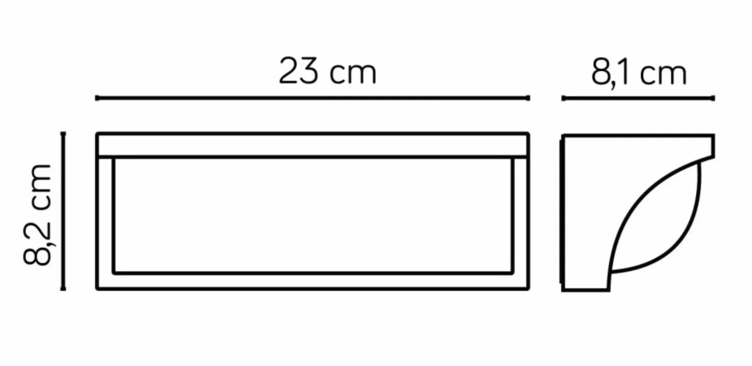 Sklep Kaja Grafitowy kinkiet elewacyjny ze światłem LED, 13W MN19301 z serii MONA | Kaja Oś