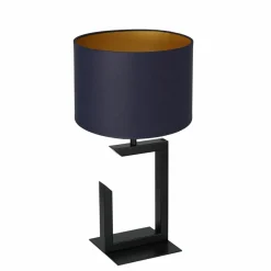Sklep Kaja Granatowa lampka nocna, czarna podstawka LX 3406 z serii TABLE LAMPS