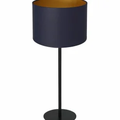 Sklep Kaja Granatowo-złota lampka stołowa z abażurem LX 3573 z serii ARDEN | Kaja