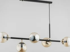 Cheap Gustowna, czarno-złota lampa wisząca do kuchni AL 63020 | Kaja Żyrandole Nowoczesne