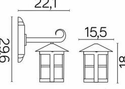 Sklep Kaja Gustowna lampa elewacyjna, kinkiet K 3012/1/T z serii CORDOBA | Kaja Oświetlenie
