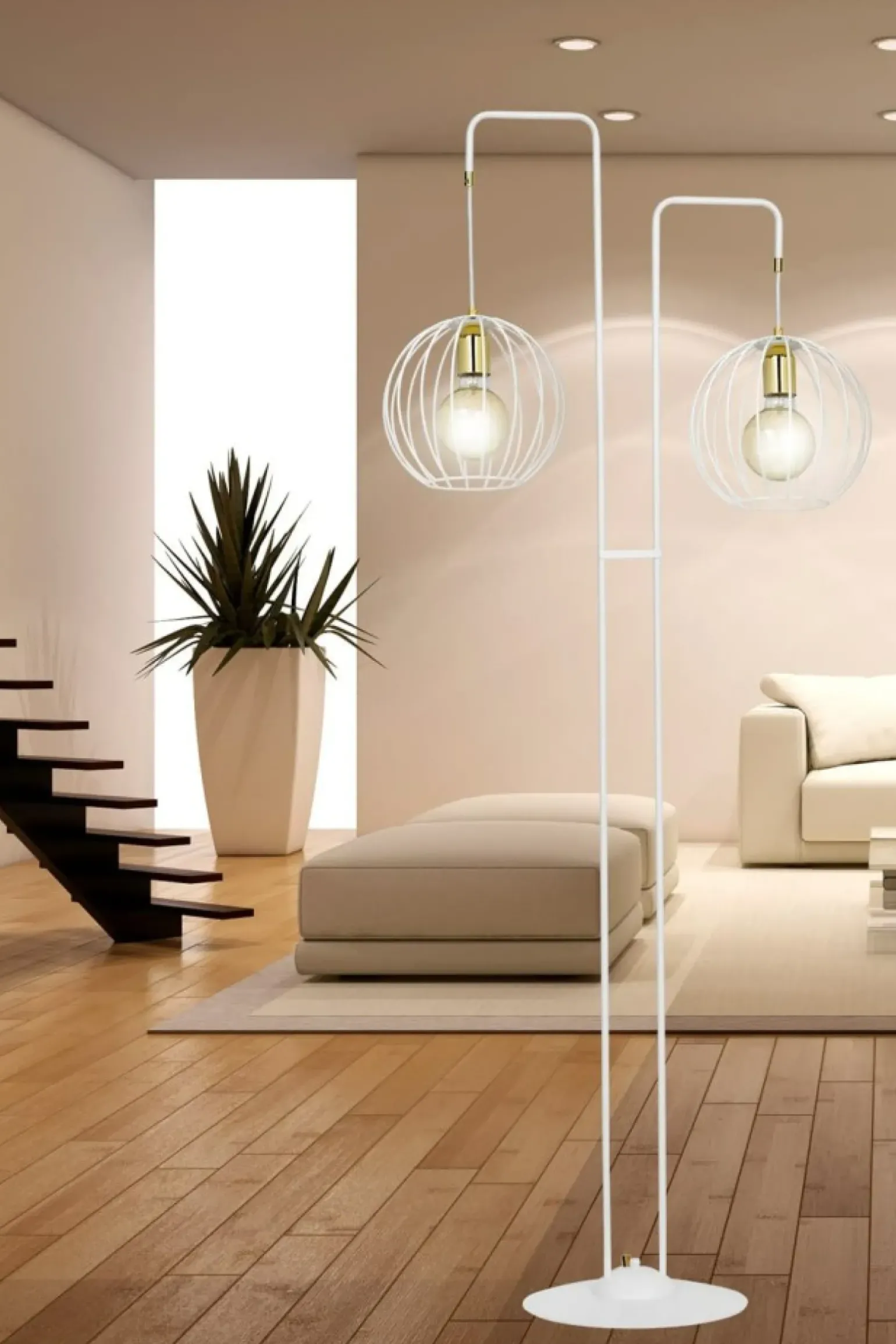 Sklep Kaja Gustowna lampa podłogowa na dwie żarówki 145/LP2 | Kaja Oświetlenie