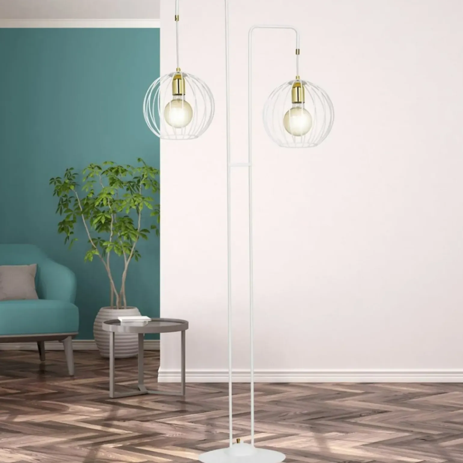 Sklep Kaja Gustowna lampa podłogowa na dwie żarówki 145/LP2 | Kaja Oświetlenie