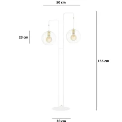 Sklep Kaja Gustowna lampa podłogowa na dwie żarówki 145/LP2 | Kaja Oświetlenie