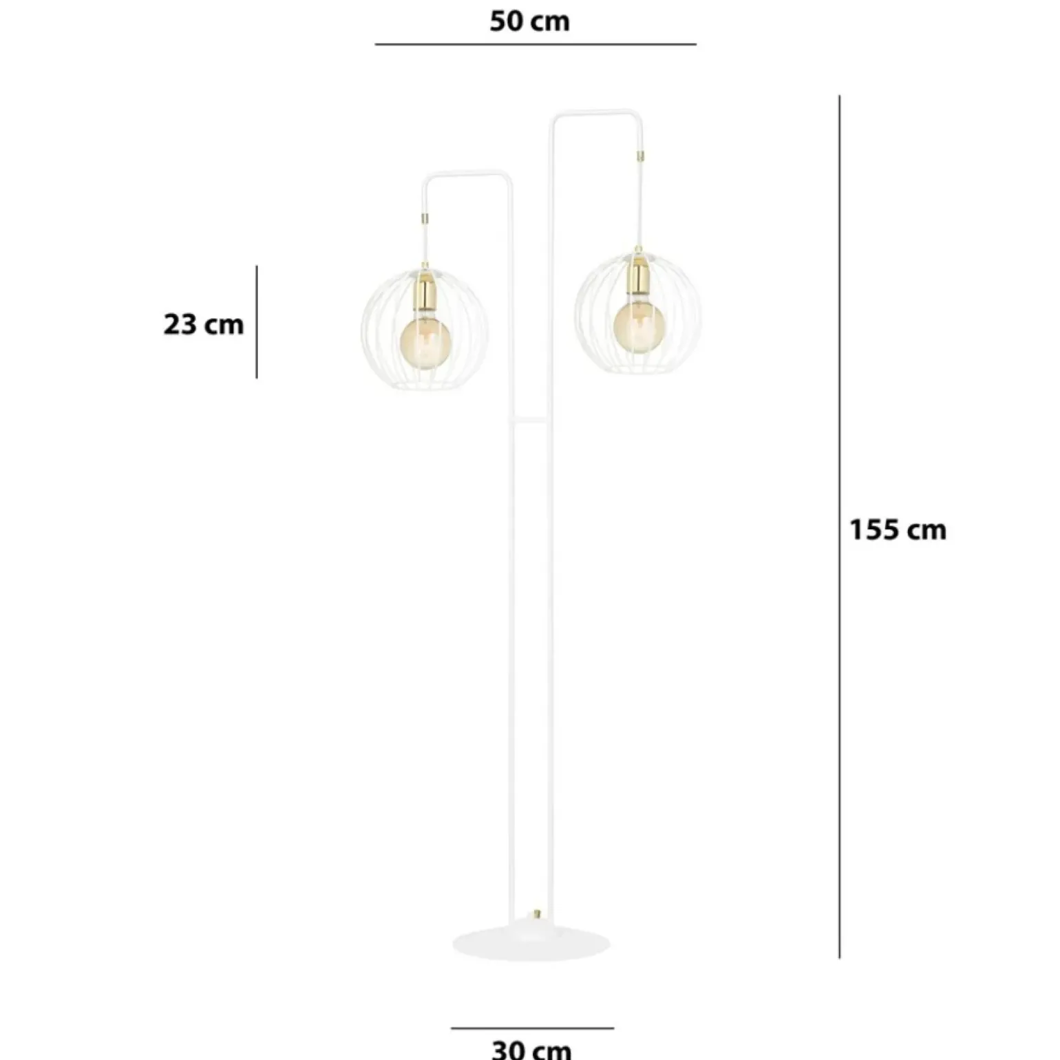 Sklep Kaja Gustowna lampa podłogowa na dwie żarówki 145/LP2 | Kaja Oświetlenie