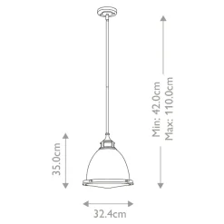 Sklep Kaja Gustowna lampa wisząca, na żarówkę E27 HK-AMELIA-P-M-HB z serii AMELIA