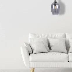 Cheap Gustowna lampa wisząca z grafitowym kloszem ML8813 z serii LUGANO | Kaja Oświetl Żyrandole Nowoczesne