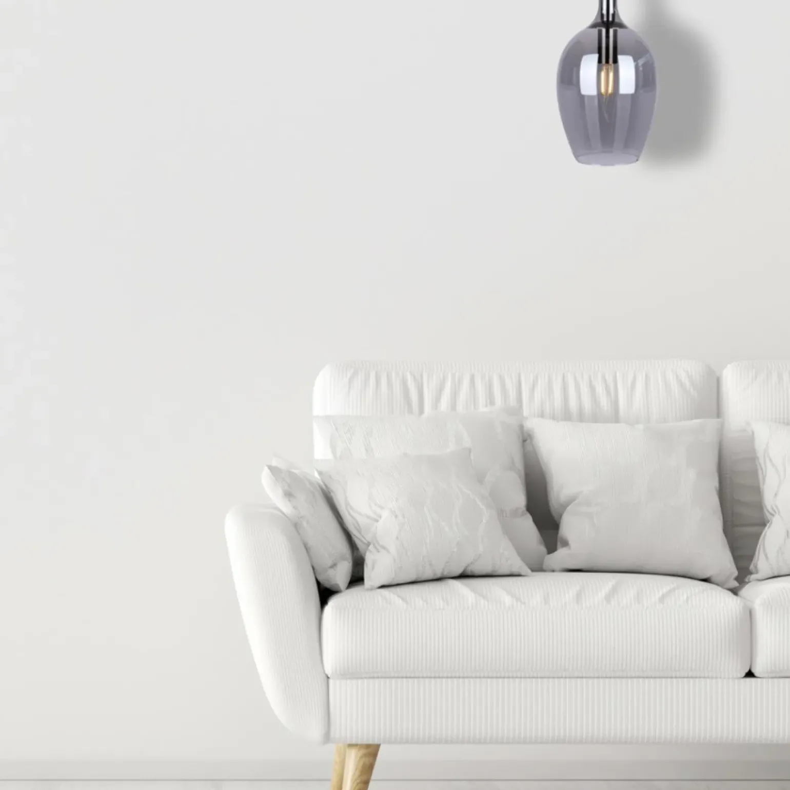 Cheap Gustowna lampa wisząca z grafitowym kloszem ML8813 z serii LUGANO | Kaja Oświetl Żyrandole Nowoczesne