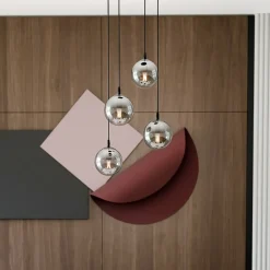 Outlet Gustowna lampa wisząca z regulacją wysokości 712/4PREM | Kaja Żyrandole Nowoczesne