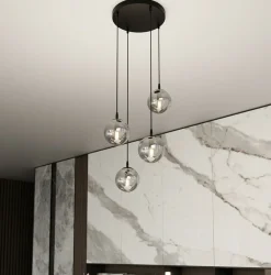 Outlet Gustowna lampa wisząca z regulacją wysokości 712/4PREM | Kaja Żyrandole Nowoczesne