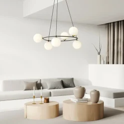 Best Sale Gustowna lampa wisząca ze złotymi podkloszami 1295/6 z serii AZURA Żyrandole Nowoczesne