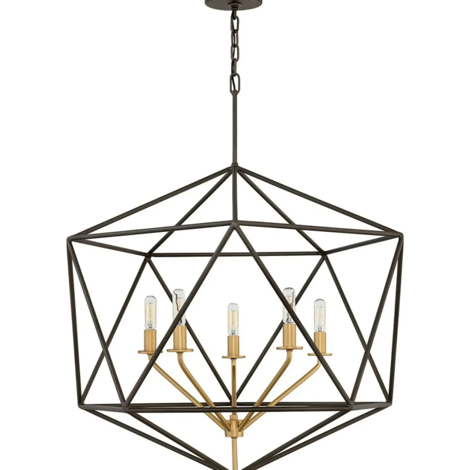 Shop Gustowna lampa wisząca, ze złotem HK-ASTRID-5P z serii ASTRID Żyrandole Nowoczesne