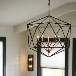 Shop Gustowna lampa wisząca, ze złotem HK-ASTRID-5P z serii ASTRID Żyrandole Nowoczesne