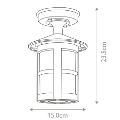 Sklep Kaja Gustowna lampa zewnętrzna, plafon BL21A-BLACK z serii HEREFORD