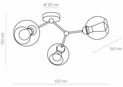 Discount Industrialna, czarna lampa sufitowa TK 4372 FAIRY | Kaja Oświetlenie Żyrandole Nowoczesne