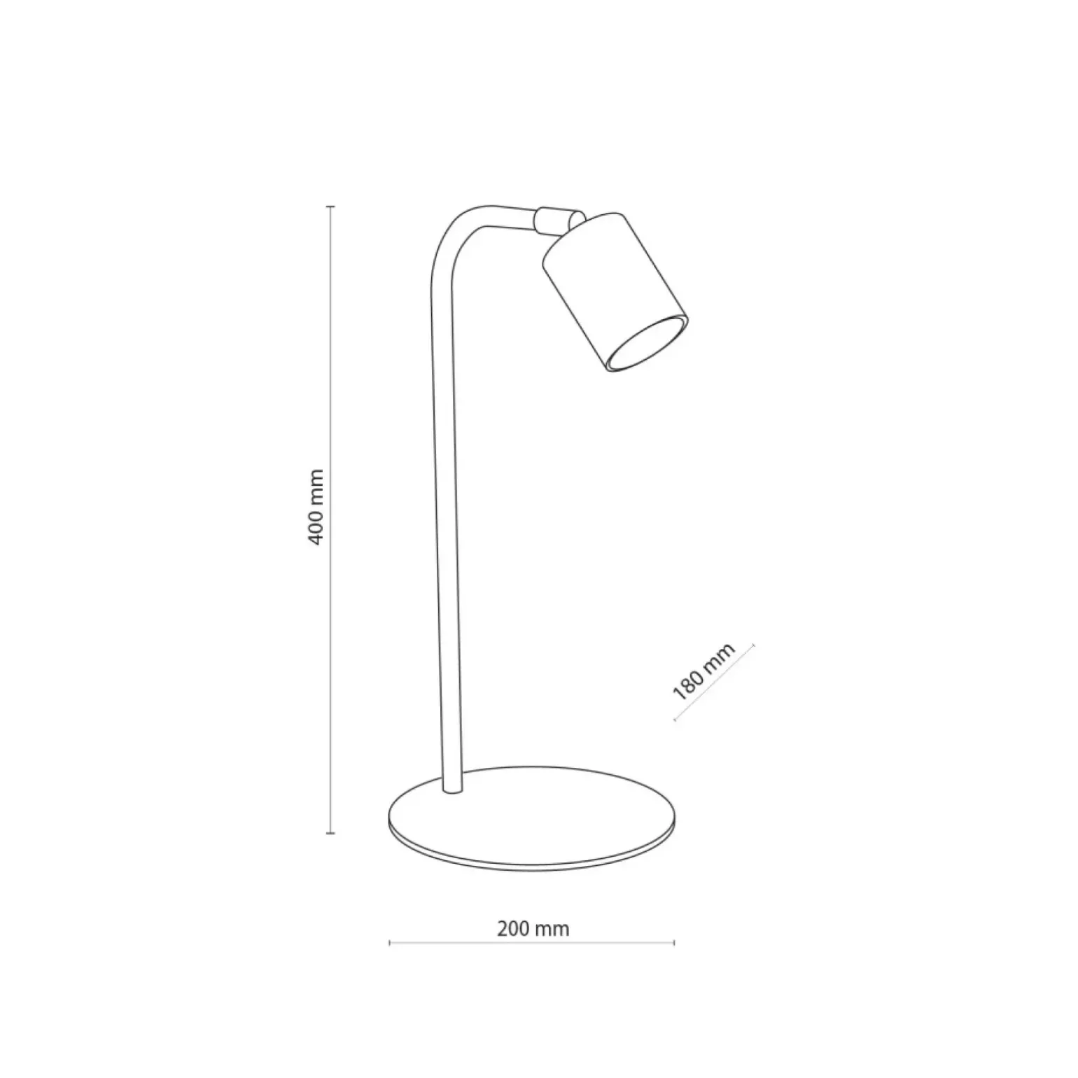 Sklep Kaja Industrialna, czarna lampka biurkowa do gabinetu TK 5414 z serii LOGAN