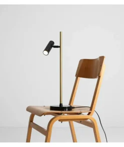 Sklep Kaja Industrialna, czarno-złota lampka z reflektorkiem 1083B40 TREVO