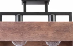 Outlet Industrialna, drewniana lampa sufitowa do holu SIG 31742 DAKOTA Żyrandole Nowoczesne