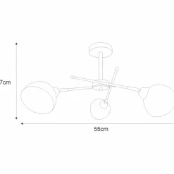 Discount Industrialna lampa do sypialni K-JSL-1286/3-2 HORNET | Kaja Żyrandole Nowoczesne