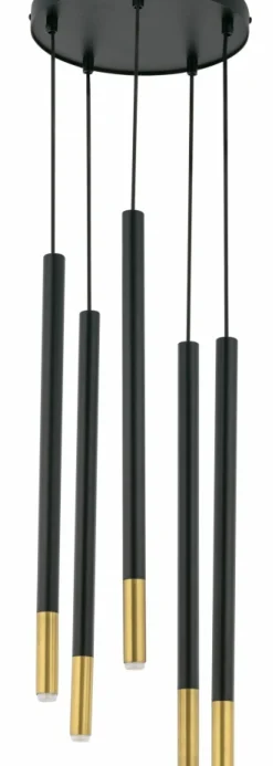 Store Industrialna lampa wisząca z długimi tubami SIG 33237 SOPEL DUE Żyrandole Nowoczesne