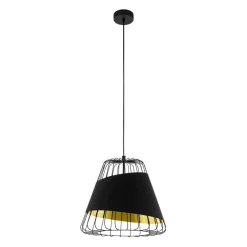 Best Sale Industrialna lampa z drucianym kloszem 49446 AUSTELL | Kaja Żyrandole Nowoczesne