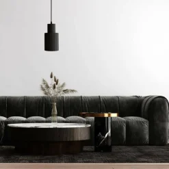 Cheap Industrialna, wąska, czarna lampa wisząca LP-787/1P L BK z serii TOKIO Żyrandole Nowoczesne