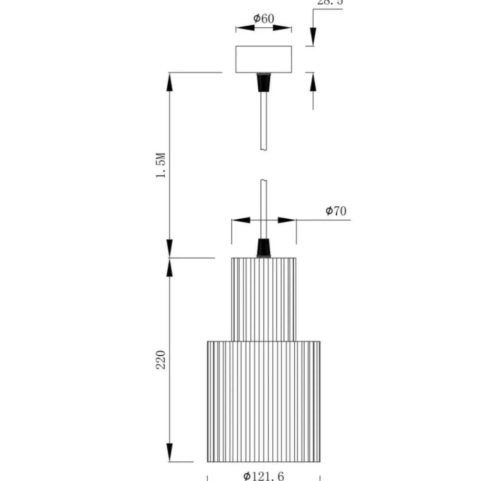 Cheap Industrialna, wąska, czarna lampa wisząca LP-787/1P L BK z serii TOKIO Żyrandole Nowoczesne