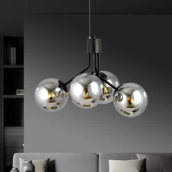 Sale Industrialny zwis z lustrzanymi kloszami 1140/4 NOVA | Kaja Żyrandole Nowoczesne