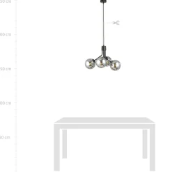 Sale Industrialny zwis z lustrzanymi kloszami 1140/4 NOVA | Kaja Żyrandole Nowoczesne