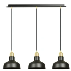 Best Sale Industrialny zwis ze złotymi dodatkami 1042/3 IBOR | Kaja Oświetlenie Żyrandole Nowoczesne