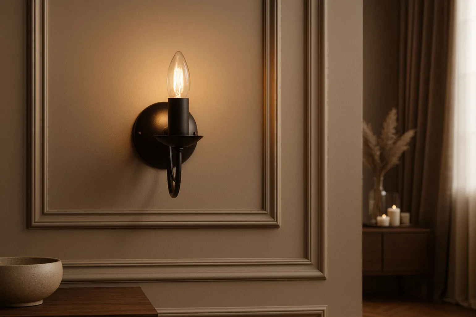 Sklep Kaja Jednoramienna, świecznikowa lampa ścienna K-3993 BARTEZ | Kaja