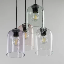 Store Kaskada kolorowych kloszy do salonu TK 10301 MOLLY | Kaja Oświetlenie Żyrandole Nowoczesne